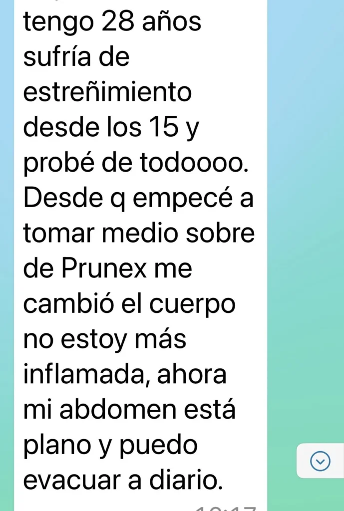 Gracias me ayudo con la limpieza de colon con PRUNEX