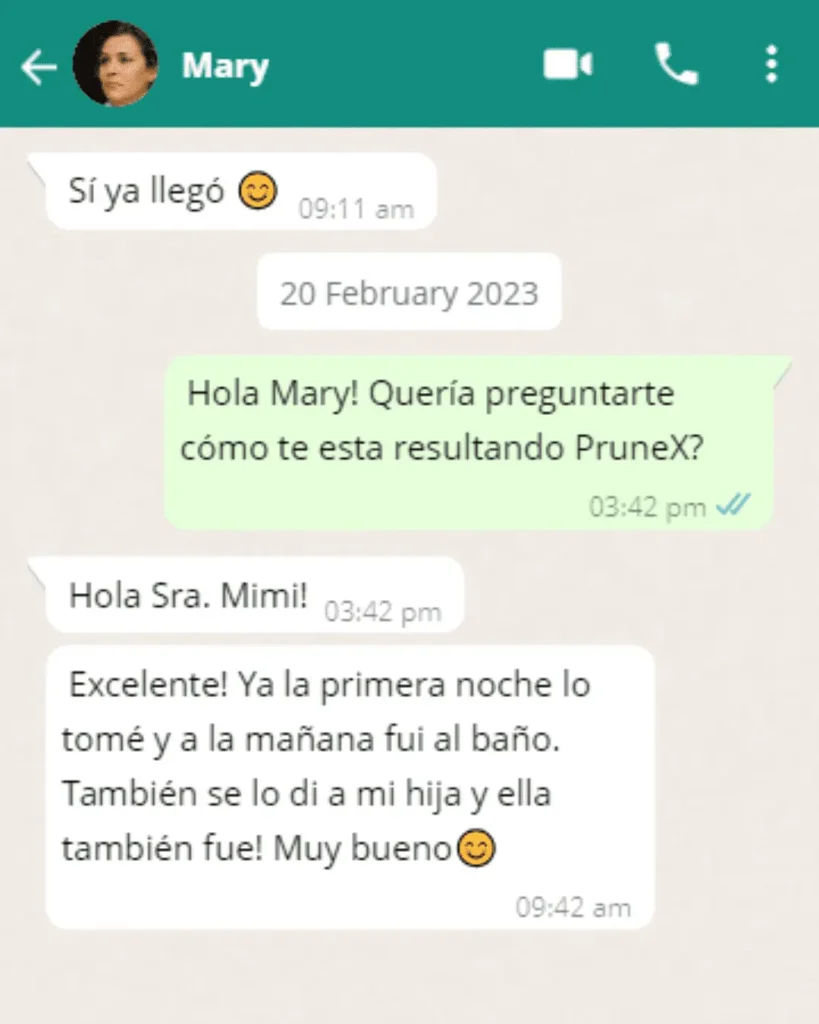 PruneX me ayudo mi estreñimiento